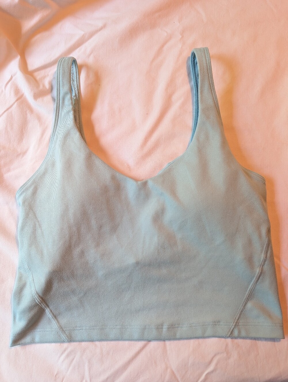 Gilly Hicks Go Recharge Seafoam Green Crop Top Sports Bra Top-Medium EUC